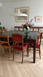 Grote mahonie kleur eettafel, Huis en Inrichting, Complete eetkamers, 8 stoelen of meer, Gebruikt, Ophalen