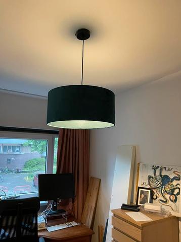 Turkoois fluwelen lampenkap 45 cm beschikbaar voor biedingen