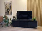 TV meubel zwart met glas 178 x 54 x 43, Ophalen, Minder dan 100 cm, 25 tot 50 cm, Glas