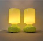 2 stuks vintage Ikea tafellampen handgemaakt groen glas, Huis en Inrichting, Lampen | Tafellampen, Ophalen of Verzenden, Zo goed als nieuw