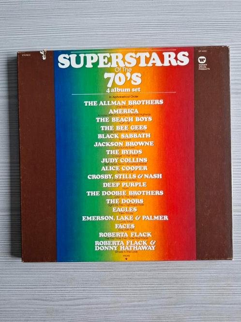 Various - Superstars Of The 70's 4LP box., Cd's en Dvd's, Vinyl | Verzamelalbums, Gebruikt, Pop, 12 inch, Ophalen of Verzenden