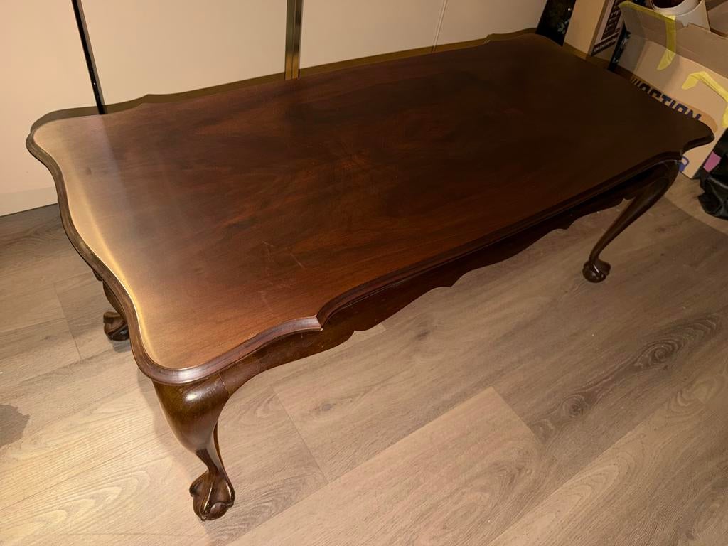 Wortelnotenhouten Salontafel, Huis en Inrichting, Tafels | Salontafels, Gebruikt, Minder dan 50 cm, 100 tot 150 cm, Rechthoekig