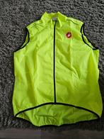 Castelli windbreaker mouwloo - fluo geel maat L/XL, Ophalen of Verzenden, Zo goed als nieuw, Helm