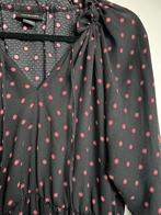 Lange maxi jurk zwart met bloemetjes ruffle, Maat 38/40 (M), Zwart, Ophalen of Verzenden, Zo goed als nieuw