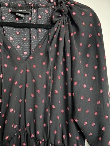 Lange maxi jurk zwart met bloemetjes ruffle beschikbaar voor biedingen