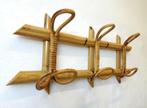 Vintage rotan wandkapstok bamboe kapstok, Ophalen of Verzenden, Gebruikt, Wandkapstok