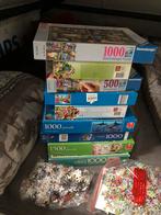 Te koop een stapeltje legpuzzels, Hobby en Vrije tijd, Denksport en Puzzels, Ophalen of Verzenden, 500 t/m 1500 stukjes, Zo goed als nieuw