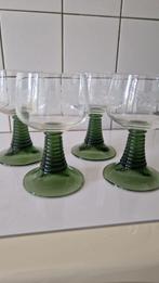 Mooie moezelglazen, 4 met en 2 zonder, Verzamelen, Glas en Borrelglaasjes, Ophalen, Gebruikt