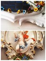 Capodimonte spiegel lamp style barok rococo engel porselein, Antiek en Kunst, Ophalen of Verzenden