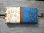 Dames Portemonnee / Panter beurs / blauw & beige, Ophalen of Verzenden, Blauw