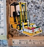 Vintage sticker Heftruck met pallet fruit logistiek, Verzamelen, Stickers, Ophalen of Verzenden, Zo goed als nieuw, Overige typen