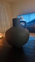 Zwarte Sobere Kruikvaas, Gebruikt, Zwart, Aardewerk of Porselein, Ophalen of Verzenden