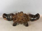 250859 Afrikaans Fetisch Bakongo Nkisi Nkondi dubbel honde, Antiek en Kunst, Kunst | Niet-Westerse kunst, Ophalen of Verzenden