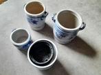 4 antieke aardewerk pot , afmetingen zie omschrijving, Ophalen of Verzenden