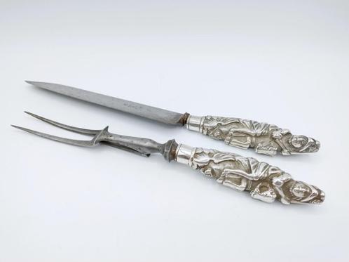 Voorsnijcouvert met zilveren heften, Dordrecht? 18e eeuws, Antiek en Kunst, Antiek | Goud en Zilver, Zilver, Verzenden