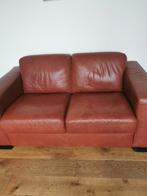Leren bank in goede staat, Ophalen, Gebruikt, 150 tot 200 cm, Tweepersoons