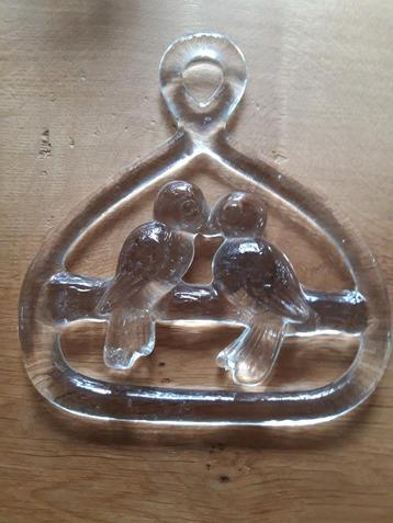 Vintage glazen  raamhanger. Vogeltjes. Kosta Boda.  beschikbaar voor biedingen
