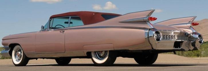 Cadillac 1959 60 Convertible top 1 canvas bordeaux viryl wit, Auto diversen, Overige Auto diversen, Ophalen of Verzenden