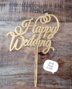Happy wedding we do bruiloft trouwen taarttopper diverse, Ophalen of Verzenden, Nieuw, Taarten of Cupcakes, Versiering