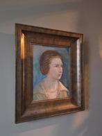 Zelfportret schilderij van Sara Heijberg Ledeboer, Antiek en Kunst, Kunst | Schilderijen | Klassiek, Ophalen of Verzenden