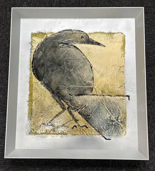 Carla Raadsveld “Vreemde Vogel II D-E-F” 3 stuks, Antiek en Kunst, Kunst | Schilderijen | Abstract, Ophalen