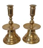 Koperen Schijfkandelaars., Ophalen of Verzenden, Koper