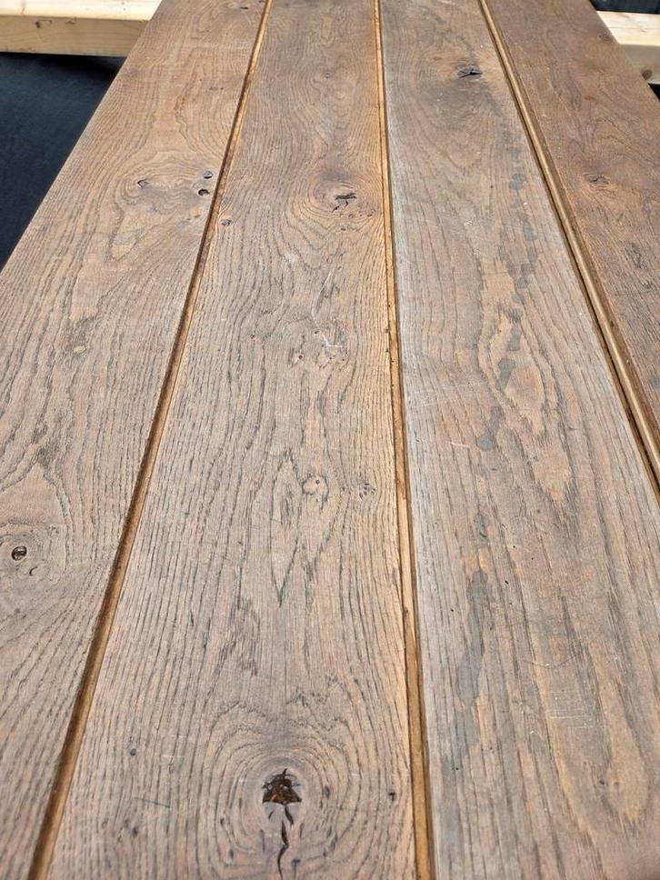 Massief eiken houten vloeren 120 m2, Doe-het-zelf en Verbouw, Vloerdelen en Plavuizen, Gebruikt, Vloerdelen of -planken, Hout