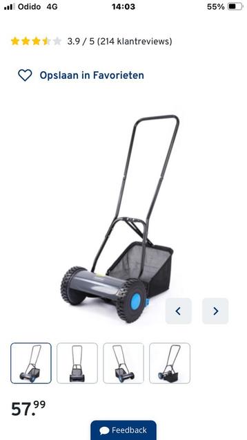 Hand grasmaaier . GAMMA kooimesmaaier HGM-30 30cm beschikbaar voor biedingen