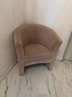 Beige Stoffen Eenzitter, Huis en Inrichting, Fauteuils, Ophalen, Gebruikt, Stof, 75 tot 100 cm