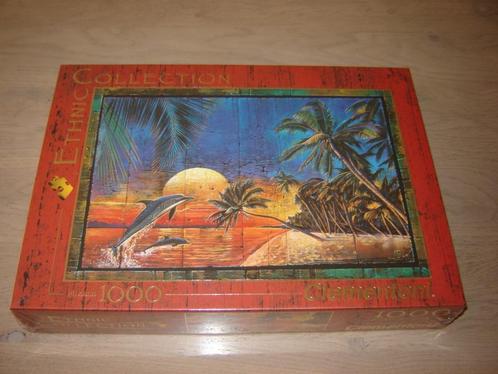 Puzzel Clementoni SUNSET DOLPHINS 1000 st. NIEUW !, Hobby en Vrije tijd, Denksport en Puzzels, Nieuw, Legpuzzel, 500 t/m 1500 stukjes