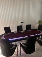 Pokertafel met LED verlichting - Speel in stijl!, Metaal, Gebruikt, Pokertafel met LED, 100 tot 150 cm