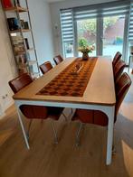 Enzo Luca eetkamerstoelen, Huis en Inrichting, Stoelen, Moderne leren stoelen, Bruin, Leer, Ophalen of Verzenden