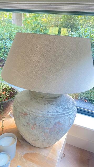Kruiklamp brocante antiek met kap 86 cm!!! beschikbaar voor biedingen