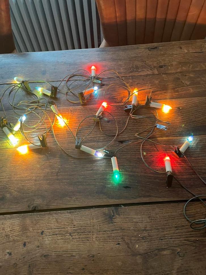 3 sets oude gekleurde kerstverlichting van philips, Diversen, Kerst, Gebruikt, Ophalen of Verzenden