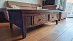 Massief houten salontafel, Ophalen, Gebruikt, 100 tot 150 cm, Koloniaal