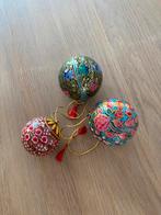 handgeschilderde ballen india nieuw ook leuk als kerstbal, Diversen, Kerst, Nieuw, Ophalen of Verzenden