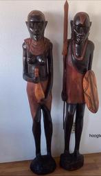 Massai beelden 120cm, Antiek en Kunst, Kunst | Beelden en Houtsnijwerken, Ophalen of Verzenden