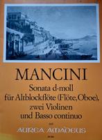 Mancini - Sonata d-moll - Partituur en losse partijen, Muziek en Instrumenten, Bladmuziek, Ophalen of Verzenden, Zo goed als nieuw