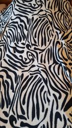 Hele mooie plaid deken 150 x 207 cm Zebra print., Ophalen of Verzenden, Zo goed als nieuw, Rechthoekig, Wit