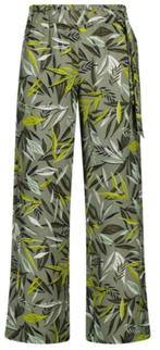 MS Mode wide leg broek met bladprint groen, Ophalen of Verzenden, Zo goed als nieuw, MS Mode, Broek of Spijkerbroek