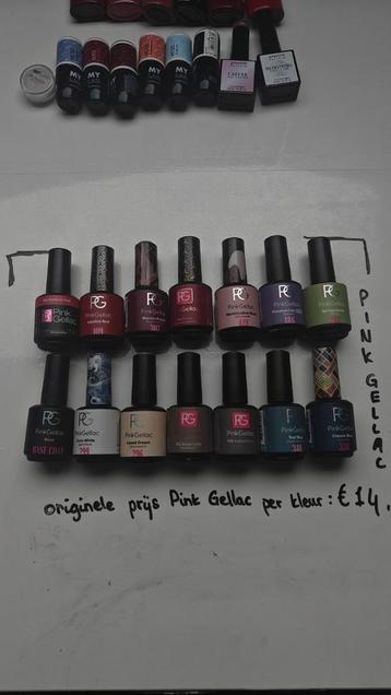 Pink Gellac kleuren + base coat beschikbaar voor biedingen