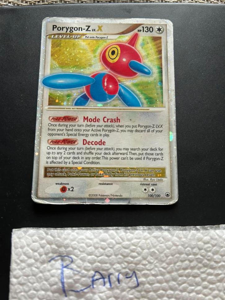 Porygon Z LV.X MD100 - Lp, Hobby en Vrije tijd, Verzamelkaartspellen | Pokémon, Zo goed als nieuw, Ophalen