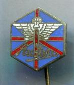 Austin blauw email op zilverkleurig auto speldje ( A_054 ), Verzamelen, Speldjes, Pins en Buttons, Verzenden, Zo goed als nieuw