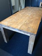 Teak tafel 220x100, Ophalen, 200 cm of meer, 50 tot 100 cm, Zo goed als nieuw
