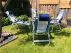 4 DUKDALF (8 standen) STOELEN + 2 VOETENBANKJES, Ophalen, Gebruikt, Campingstoel