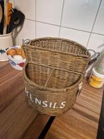 Rieten bestekmand /  riviera maison, Gebruikt, Mand, Rond, Ophalen of Verzenden