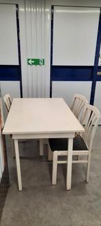 Witte Eettafel met Stoelen, Ophalen of Verzenden