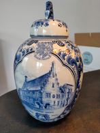 Delfts Blauw Pot met Deksel - Hooge Huys, Antiek en Kunst, Ophalen