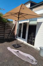 Parasol Madison inclusief hoes en zware voet, Ophalen, 2 tot 3 meter, Zo goed als nieuw, Stokparasol