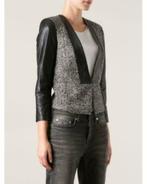 By Malene Birger Chium Jacket zwart leer + zilver 36 36738, ., Ophalen of Verzenden, Zo goed als nieuw, By Malene Birger